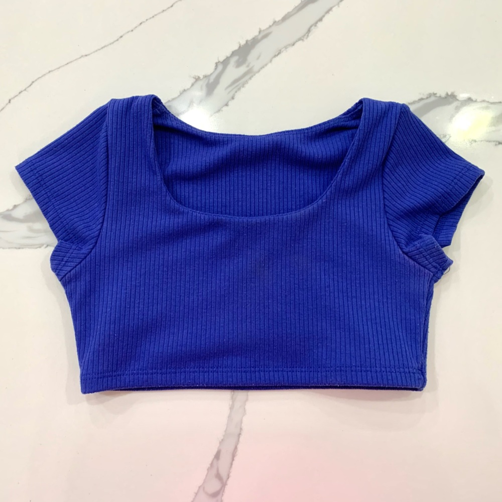 Tiger Friday Honest Short-Sleeved Crop Top Indigo CXL